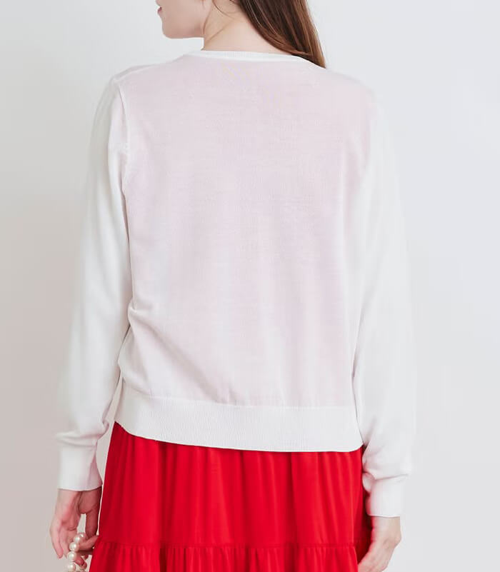 【PICCIN PERLA】接触冷感UVカットパールボタンシアーカーディガン★☆908590