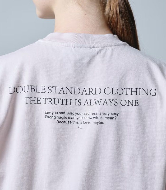 【DOUBLE STANDARD CLOTHING】天竺ドッキングレースTシャツ★☆0208-140-263