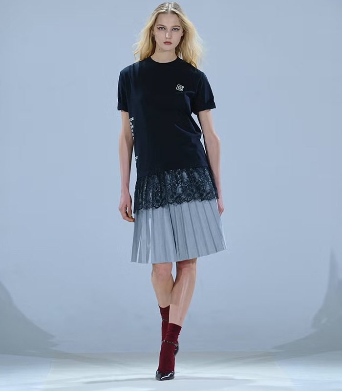 【DOUBLE STANDARD CLOTHING】天竺ドッキングレースTシャツ★☆0208-140-263