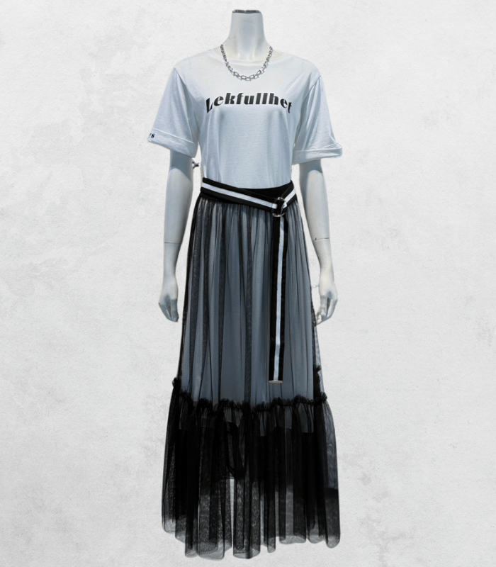 【DOS DIOSAS】チュールスカート付き ロゴTセットアップ★☆D8543