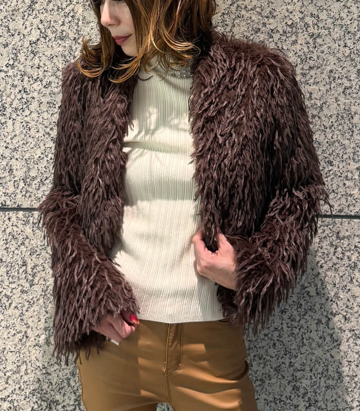 【SALE】【Rinascimento】フェイクシャギーボレロ▼ITRIN126534