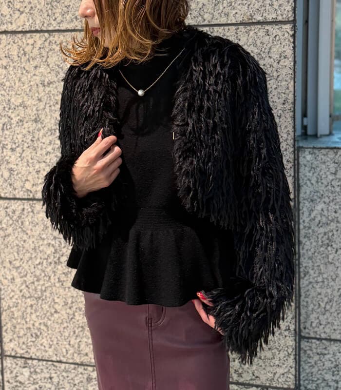 【SALE】【Rinascimento】フェイクシャギーボレロ▼ITRIN126534