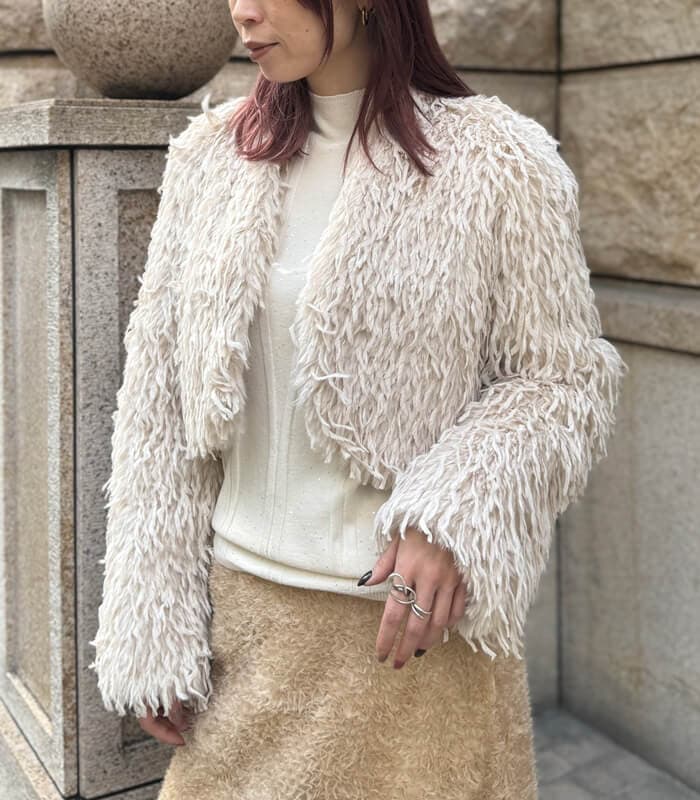 【SALE】【Rinascimento】フェイクシャギーボレロ▼ITRIN126534