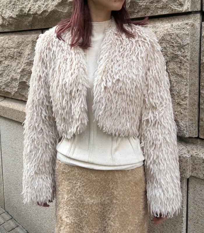 【SALE】【Rinascimento】フェイクシャギーボレロ▼ITRIN126534