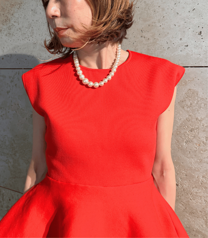 【Adonisis】チュール切替ペプラムトップス★260218