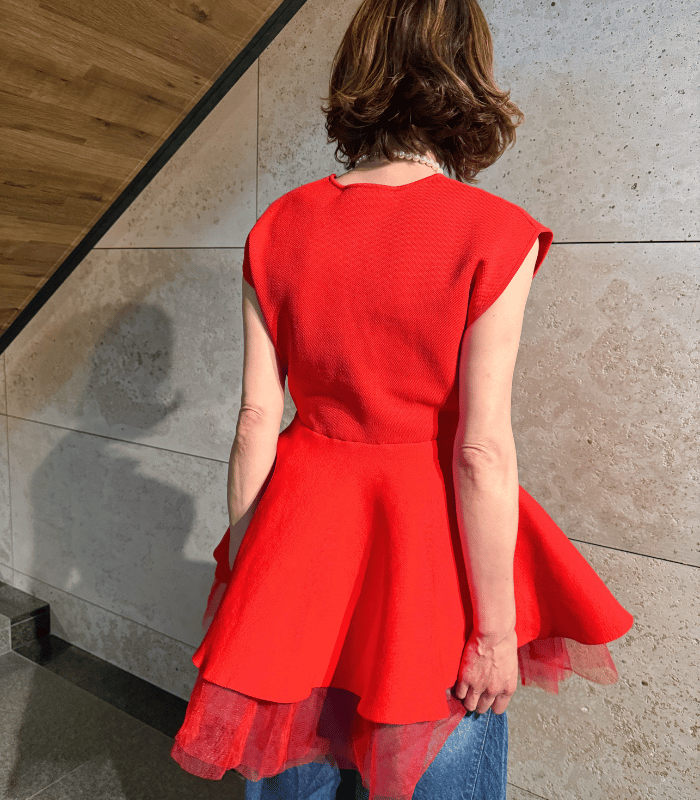 【Adonisis】チュール切替ペプラムトップス★260218