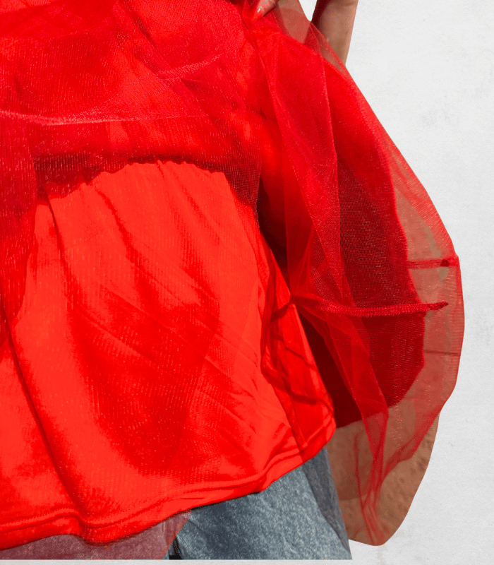 【Adonisis】チュール切替ペプラムトップス★260218