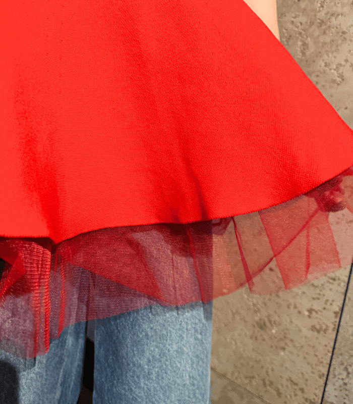 【Adonisis】チュール切替ペプラムトップス★260218