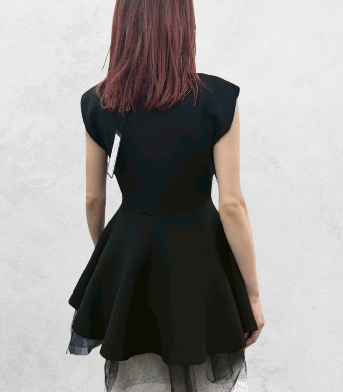 【Adonisis】チュール切替ペプラムトップス★260218