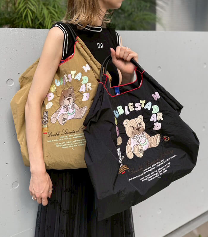 【DOUBLE STANDARD CLOTHING】パステルベアショッピングバッグ★☆0400-000-253