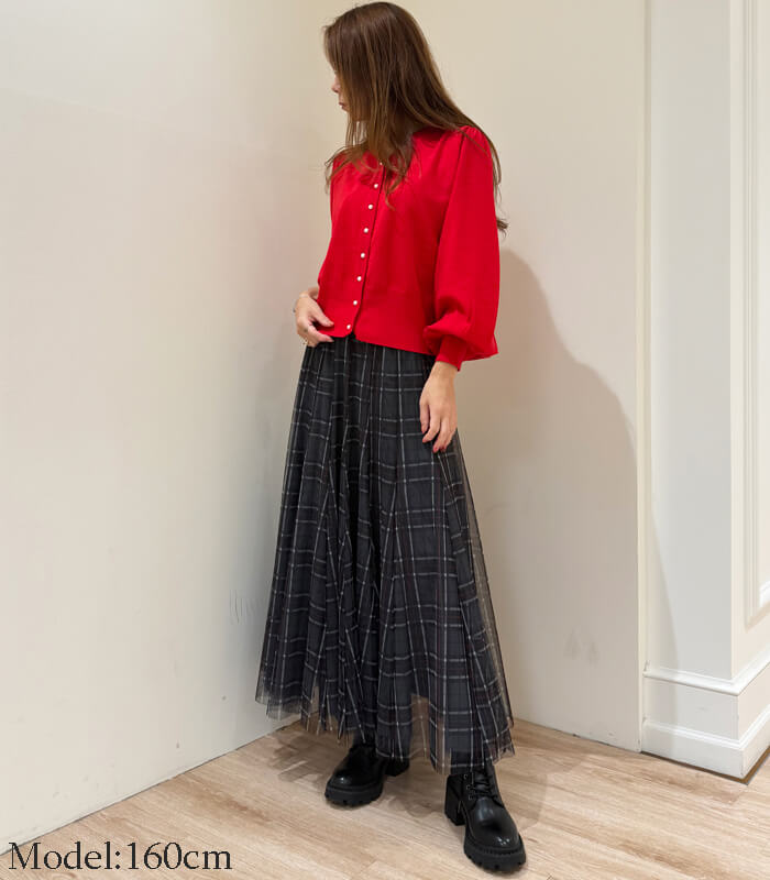 TRANOI】チェックチュールスカート214R515 | WEAR,スカート | DESERT ROSE