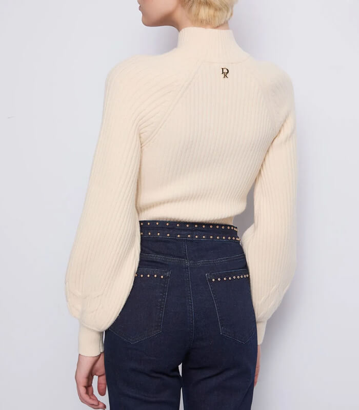 【SALE】【DENNY ROSE】スタッズポイントカットアウトハイネックニット■IT521DD53008