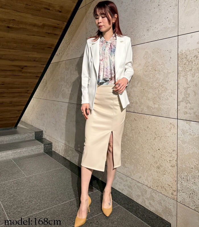 【RINASCIMENTO】フェイクレザータイトスカート★ITRIN127468