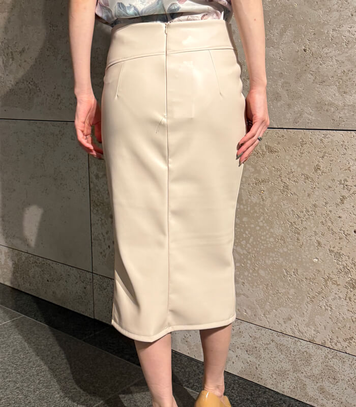 【RINASCIMENTO】フェイクレザータイトスカート★ITRIN127468