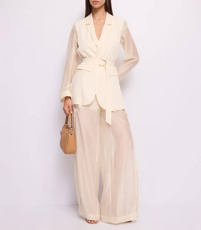 【GAUDI】シースルーデザインワイドカーゴパンツ★IT611FD25007