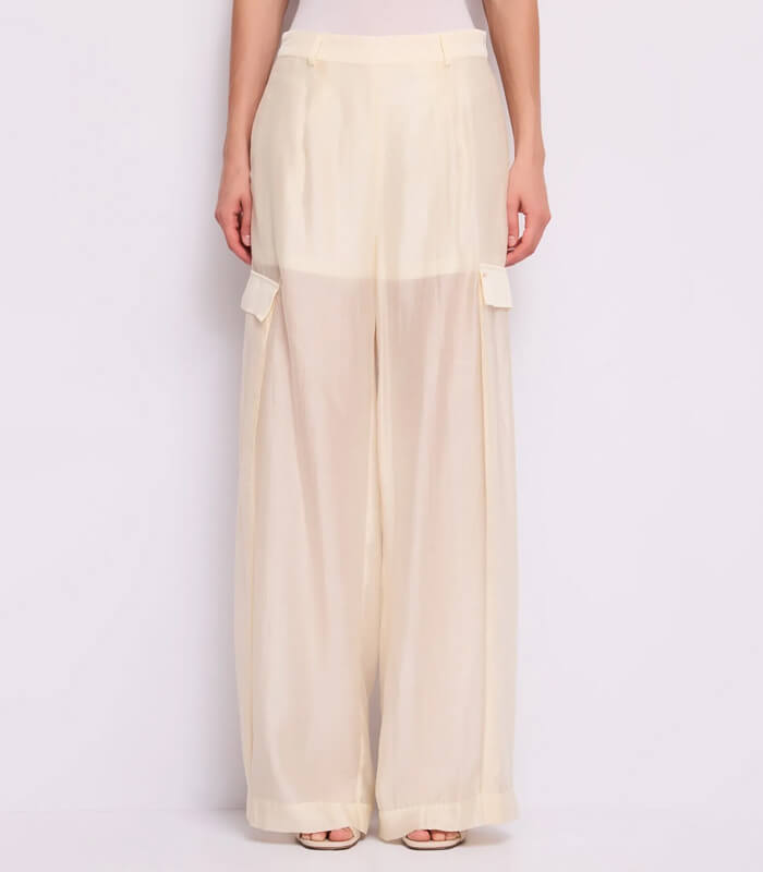 【GAUDI】シースルーデザインワイドカーゴパンツ★IT611FD25007