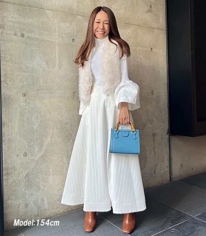 【SALE】【Desert Rose】布帛ベルスリーブ切替タートルネック●JYKT-2