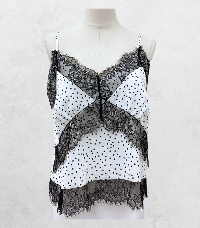 【Adonisis】フロッキードットレイヤードオーガンジーTOP★☆250316