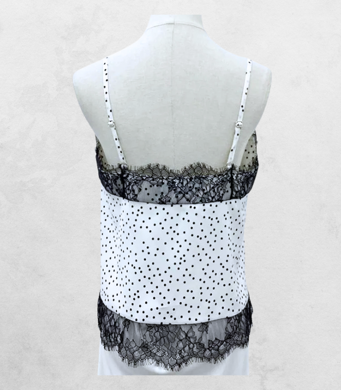 【Adonisis】フロッキードットレイヤードオーガンジーTOP★☆250316