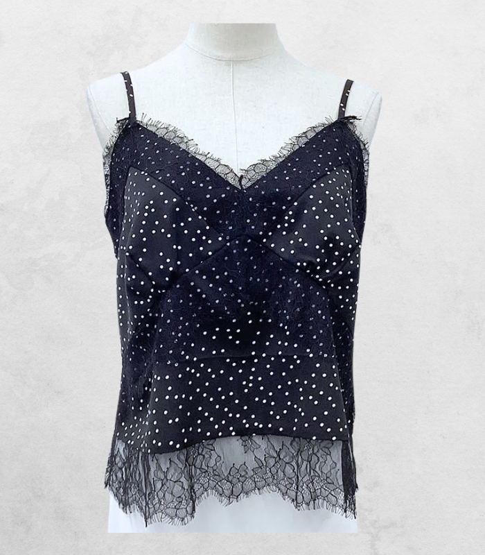 【Adonisis】フロッキードットレイヤードオーガンジーTOP★☆250316