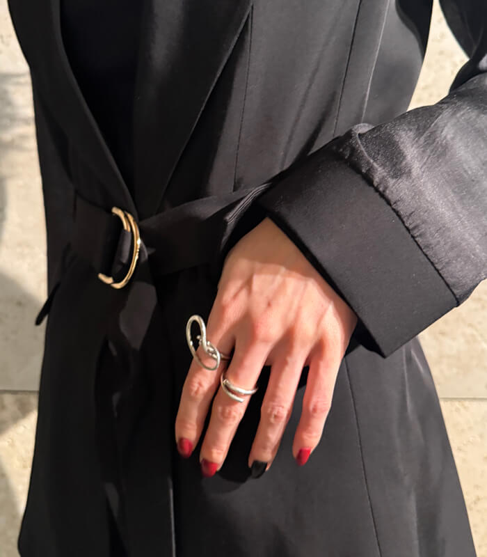 【GAUDI】シースルーデザインウエストベルトポイントジャケット★IT611FD35002