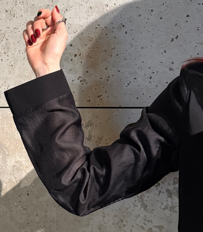 【GAUDI】シースルーデザインウエストベルトポイントジャケット★IT611FD35002