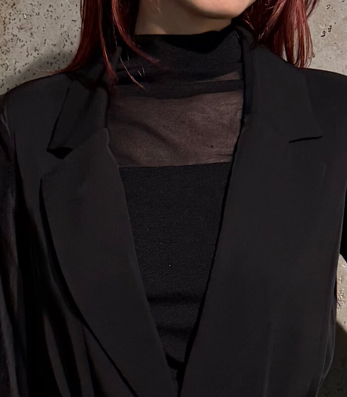 【GAUDI】シースルーデザインウエストベルトポイントジャケット★IT611FD35002