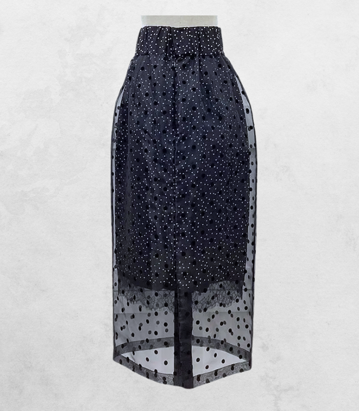 【Adonisis】フロッキードットレイヤードスカート★☆250317