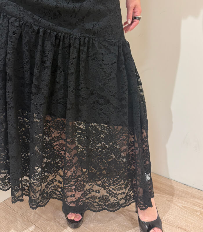 SALE】【DESERT ROSE】レースティアードキャミワンピース▽☆DSOP-2