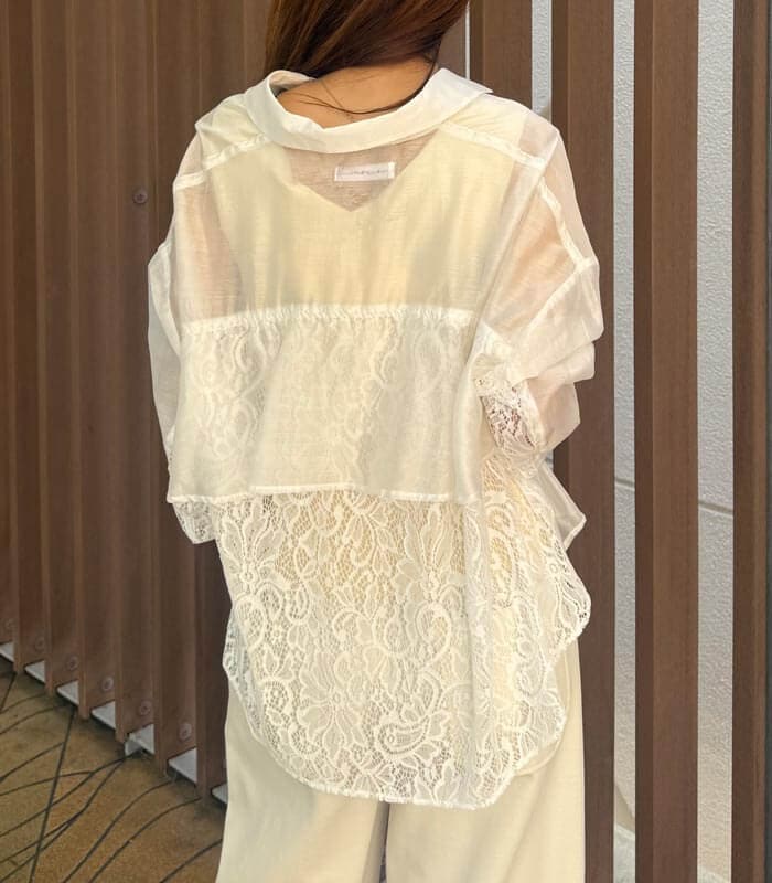 【GALENA】レースコンビシャツ★☆70062-4157
