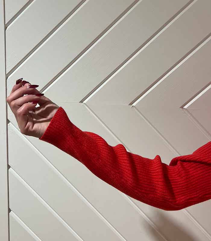 【SALE】【PaulineBleu】サイドラメラインタートルニット▼☆37440