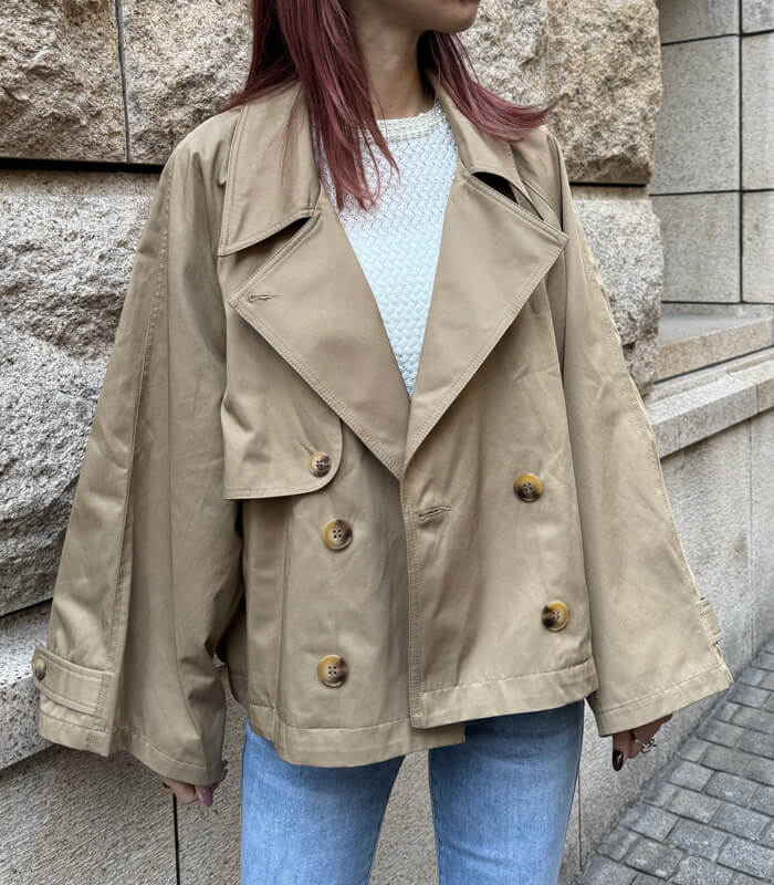 LUGIVA】ルーズシルエットショートトレンチ102635 | WEAR,アウター