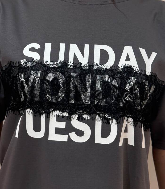 SALE】【MoNiLE】シルケット天竺レース付きロゴTシャツ▽2934 | WEAR