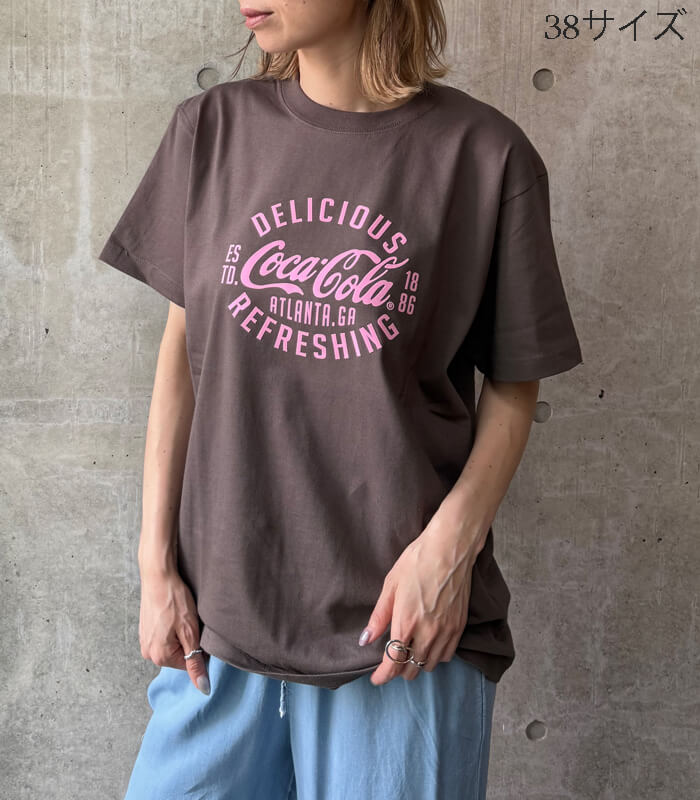 【MYLANKA】コカ・コーラロゴプリントTシャツ★☆M80208