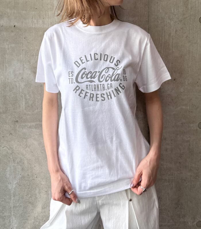 【MYLANKA】コカ・コーラロゴプリントTシャツ★☆M80208
