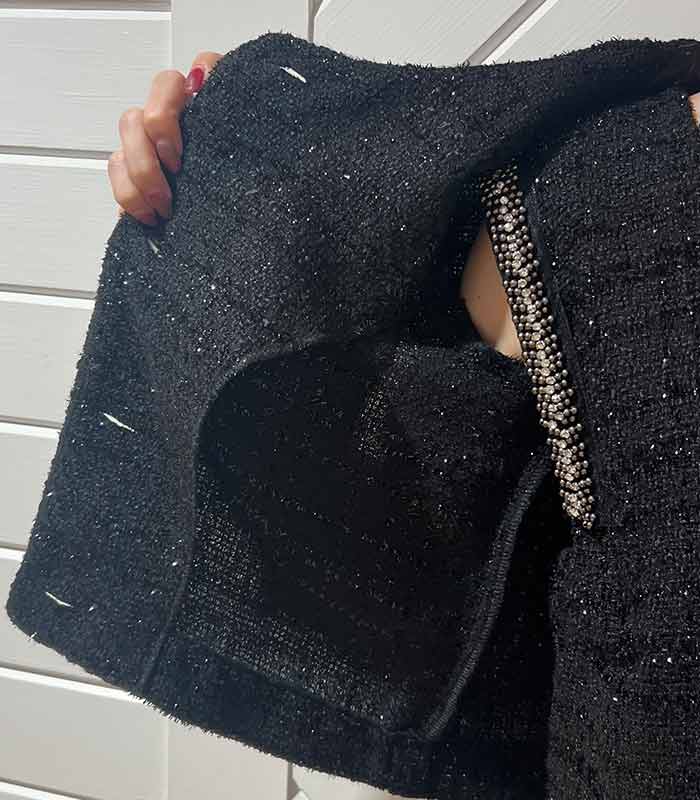 【SALE】【Rinascimento】ラメツィードノーカラージャケット▼RIN19573