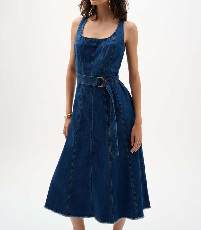 Joseph Ribkoff】ベルテッドデニムフレアワンピース☆IT262901 | WEAR