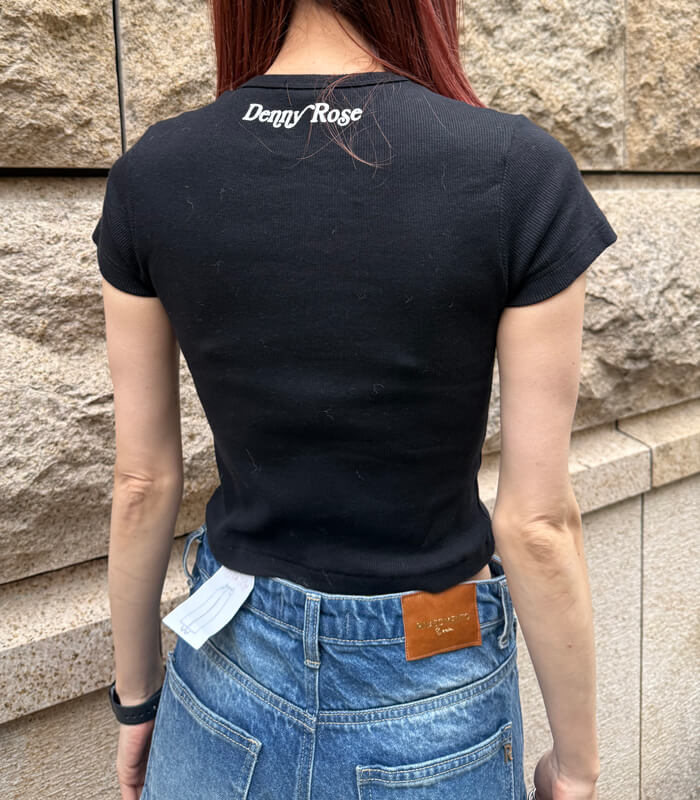 【SALE】【DENNY ROSE】メッセージロゴクロップドTシャツ▼IT611DD64017