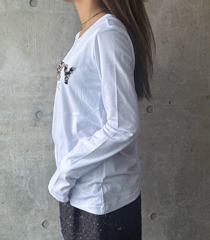 【DENNY ROSE】ビジューロゴTシャツ★☆IT521ND64011