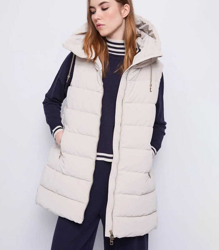 【SALE】【GAUDI】チェーンドローストリング付きベスト▼IT521BD35008