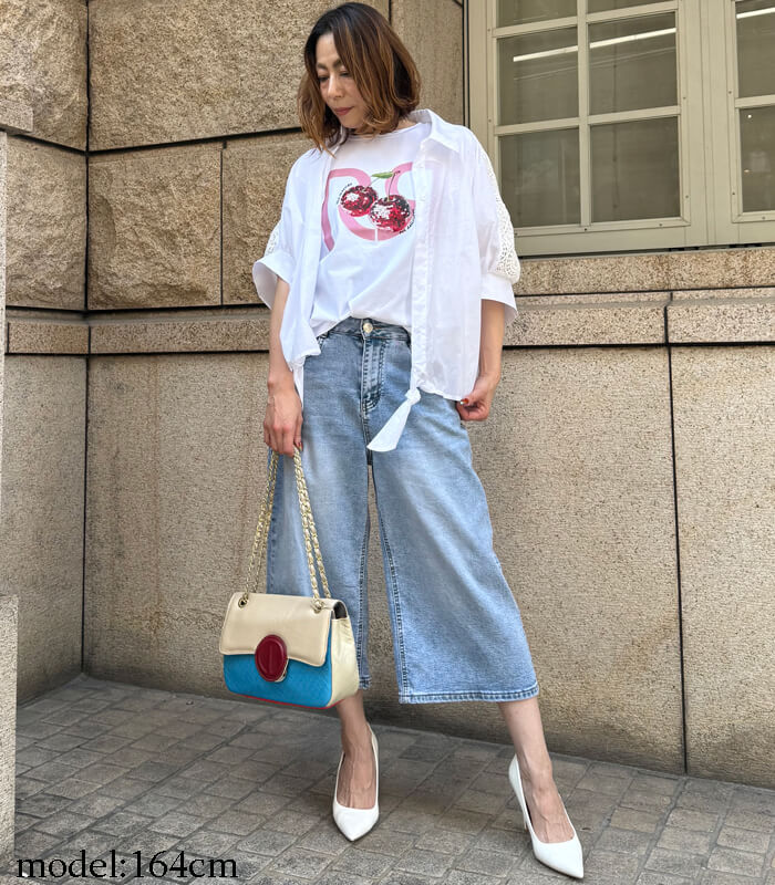 RINASCIMENTO】レースバック切替リボンシャツ▽ITRIN129800 | WEAR