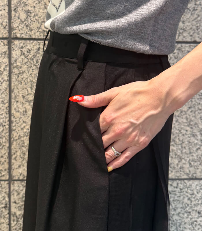 【LUGIVA】サイドチュールワイドパンツ★☆302732