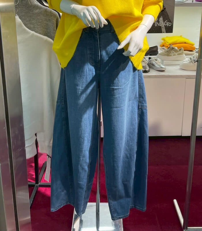 【Cafe de INDiGo】カーヴィーワイドデニム★ITMIE102PCE