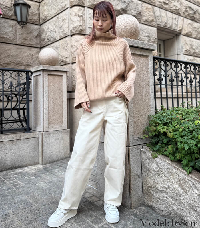 【Cafe de INDiGo】カーヴィーワイドデニム★ITMIE102PCE