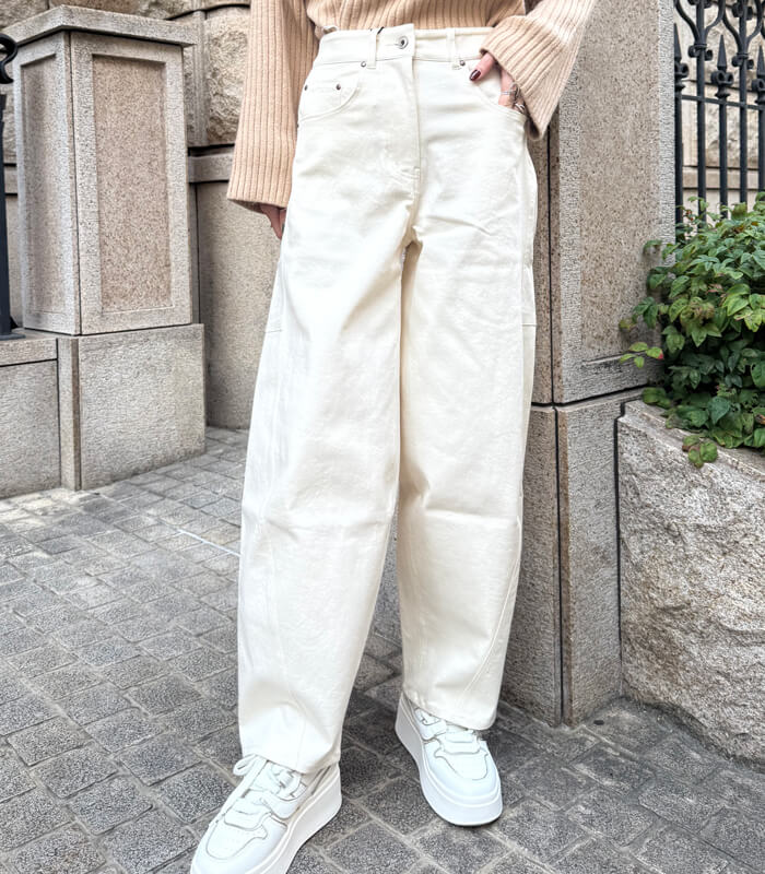 【Cafe de INDiGo】カーヴィーワイドデニム★ITMIE102PCE