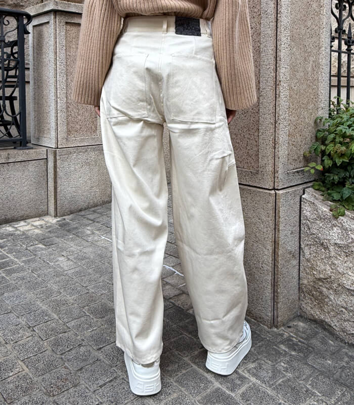 【Cafe de INDiGo】カーヴィーワイドデニム★ITMIE102PCE