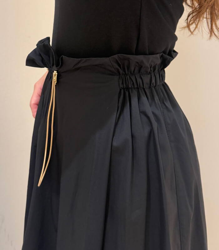 【SALE】【RINASCIMENTO】ウエスト絞りデザインフレアロングスカート▼ITRIN129244