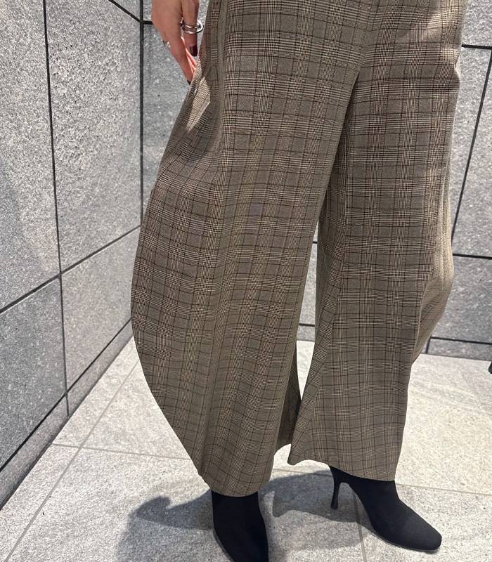 【MICALLE MICALLE】チェック柄 バレルパンツ★MMG103PEC