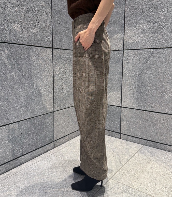 【MICALLE MICALLE】チェック柄 バレルパンツ★MMG103PEC