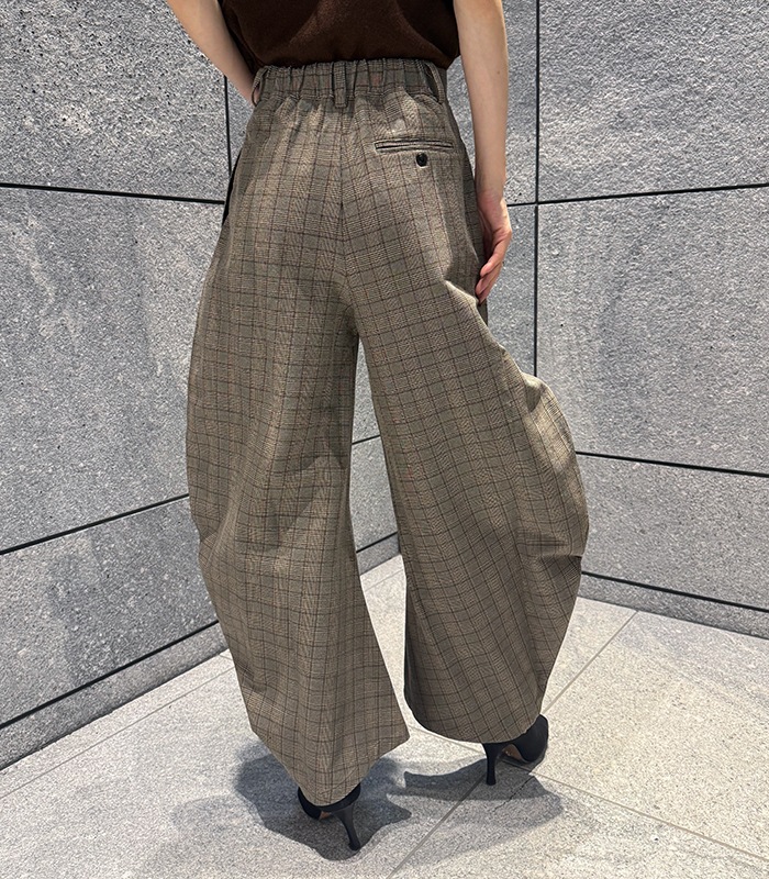 【MICALLE MICALLE】チェック柄 バレルパンツ★MMG103PEC